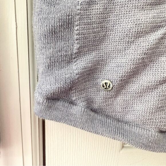Lululemon Athletica Sit In Lotus Heathered Lilac Crew Neck Cozy Sweater Knit 4 - Picture 13 of 13